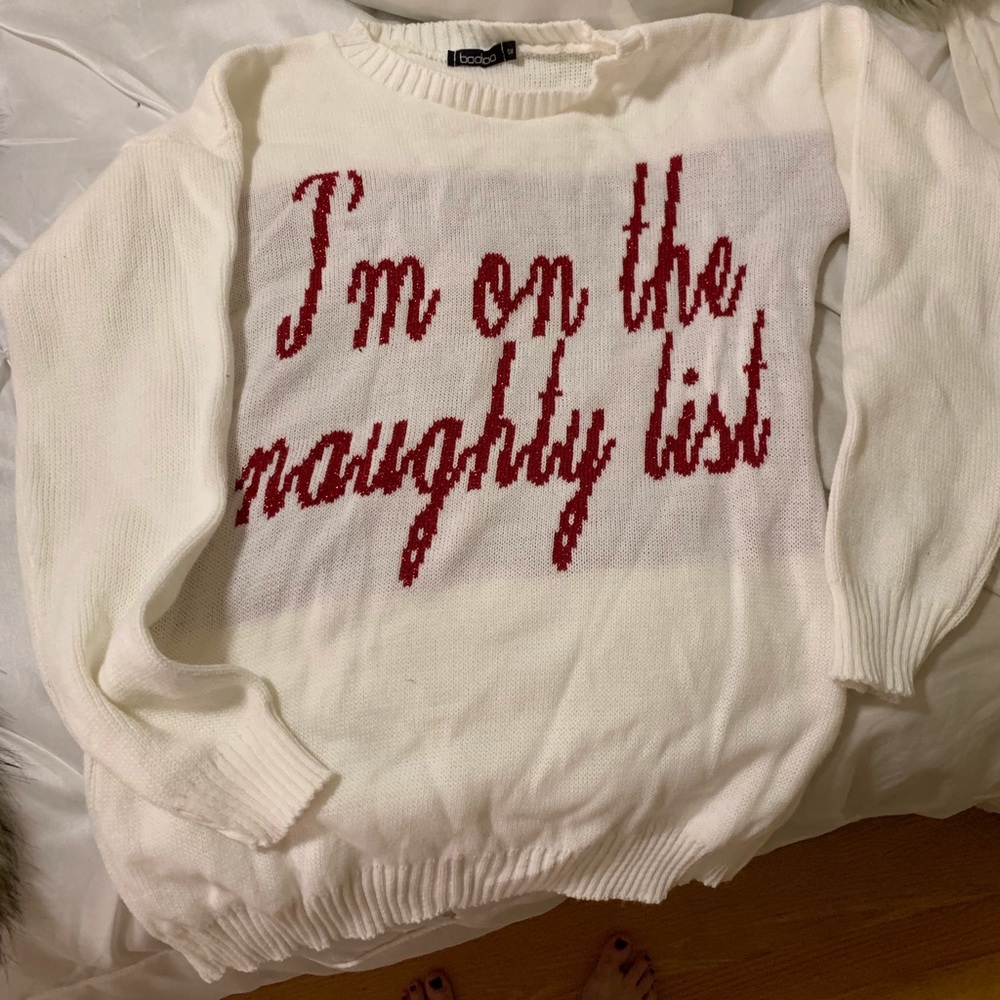 BooHoo I’m on the Naughty List Sweater - Picture 2 of 3